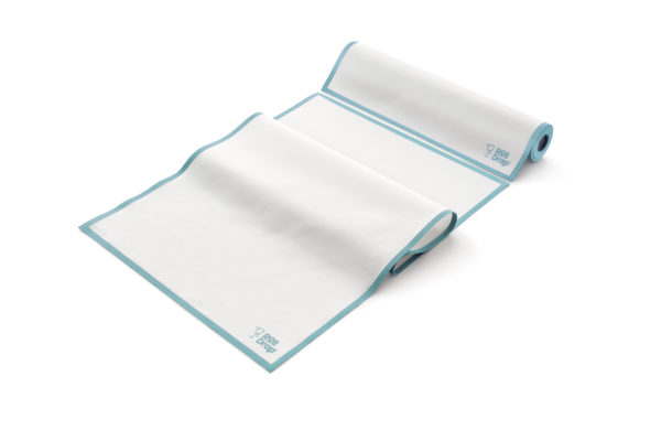 Антибактериална полираща кърпа със  светло син кант 40/80см